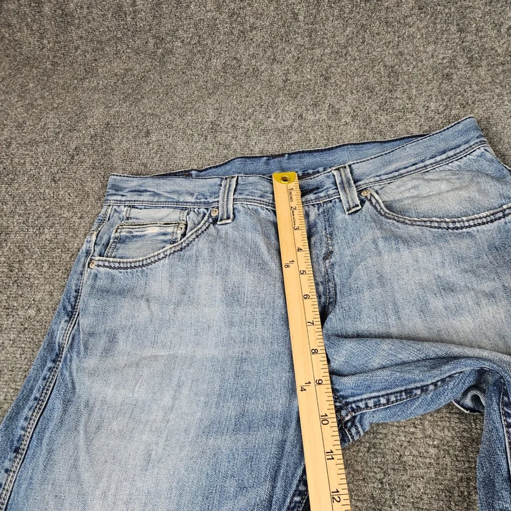 Levi's 527 Jeans Mens 30x30 Bootcut Flap Pocket Thick Leather Patch Light Wash